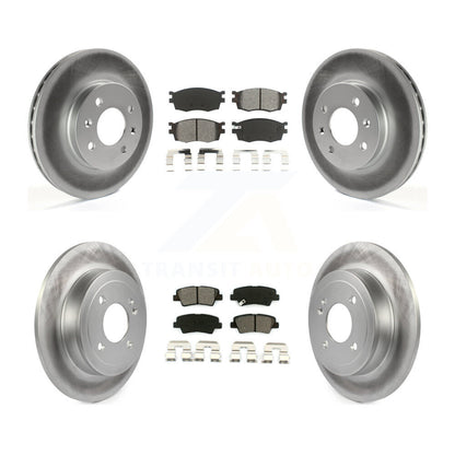 [Avant + Arrière] Kit de disque (revêtu) et plaquette (semi-métallique) de frein pour 2011 Hyundai Accent KGS-100921