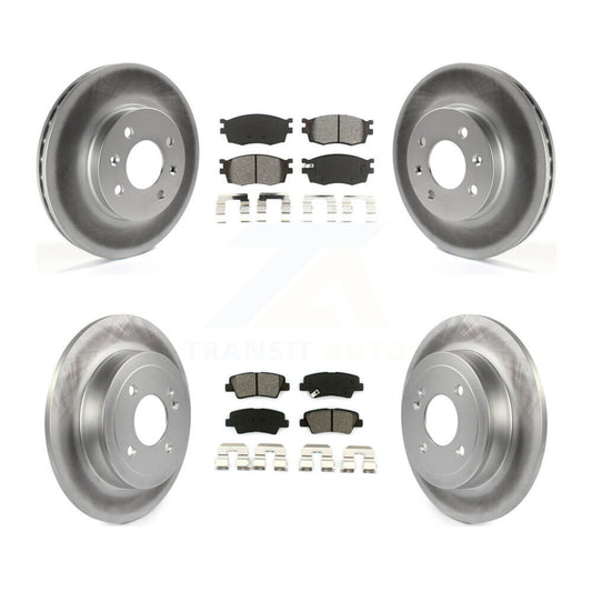 [Avant + Arrière] Kit de disque (revêtu) et plaquette (semi-métallique) de frein pour 2011 Hyundai Accent KGS-100921