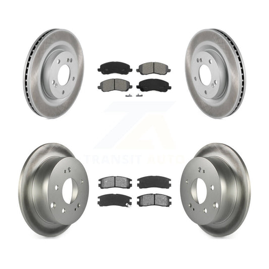 [Avant + Arrière] Kit de disque (revêtu) et plaquette (semi-métallique) de frein pour Mitsubishi Galant Eclipse KGS-100922