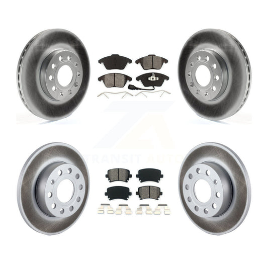 [Avant + Arrière] Kit de disque (revêtu) et plaquette (semi-métallique) de frein pour 2006-2009 Volkswagen Rabbit KGS-100924