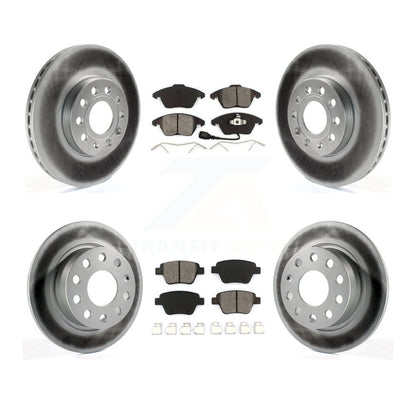 [Avant + Arrière] Kit de disque (revêtu) et plaquette (semi-métallique) de frein pour 2013 Volkswagen Beetle 2.5L avec 253mm Diameter Rotor KGS-100926