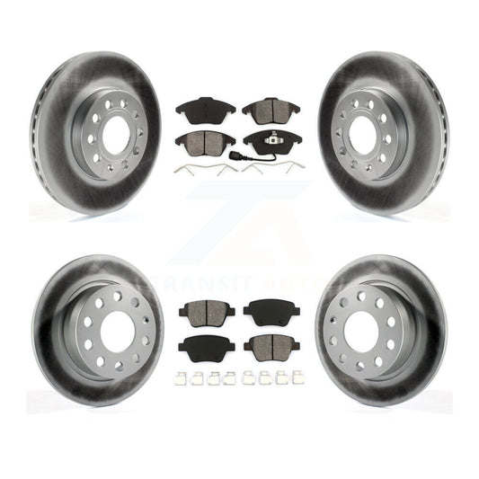 [Avant + Arrière] Kit de disque (revêtu) et plaquette (semi-métallique) de frein pour 2013 Volkswagen Beetle 2.5L avec 253mm Diameter Rotor KGS-100926
