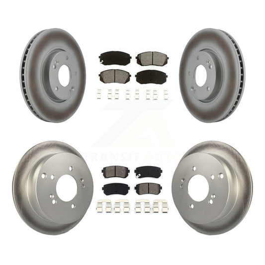 [Avant + Arrière] Kit de disque (revêtu) et plaquette (semi-métallique) de frein pour Hyundai Tucson Kia Sportage KGS-100928