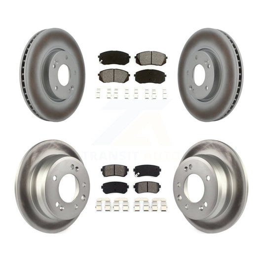 [Avant + Arrière] Kit de disque (revêtu) et plaquette (semi-métallique) de frein pour Kia Sportage Hyundai Tucson KGS-100929
