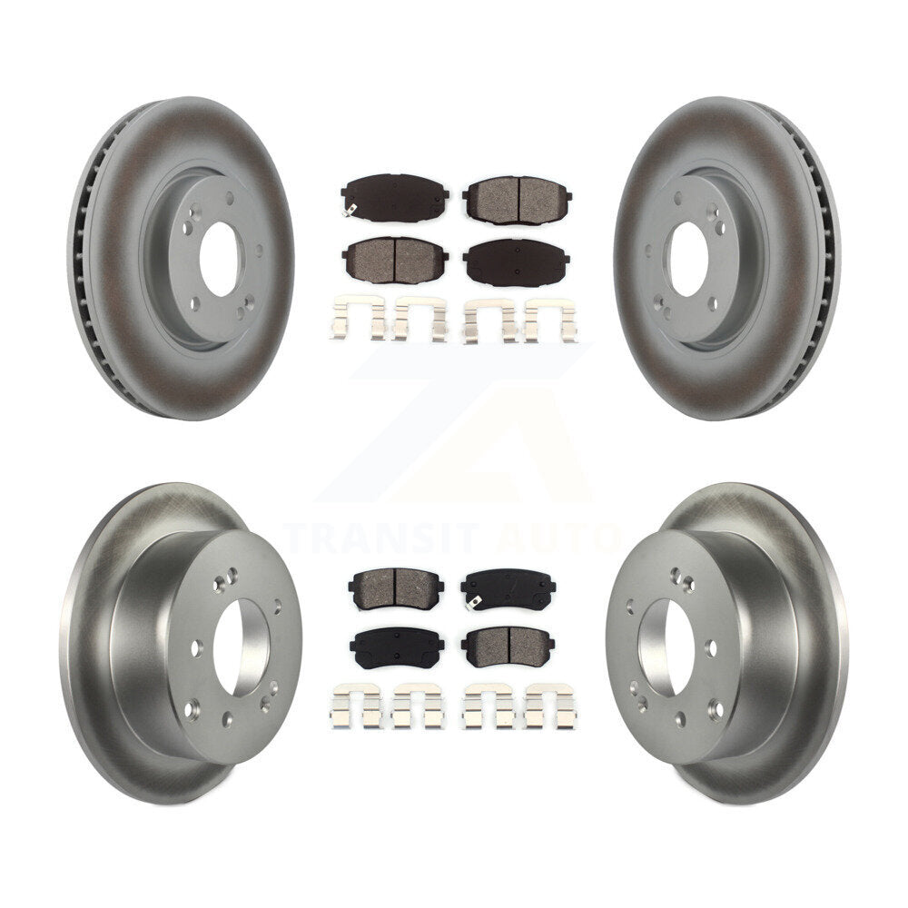 [Avant + Arrière] Kit de disque (revêtu) et plaquette (semi-métallique) de frein pour Kia Forte Koup Forte5 KGS-100930