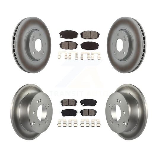 [Avant + Arrière] Kit de disque (revêtu) et plaquette (semi-métallique) de frein pour Kia Forte Koup Forte5 KGS-100930