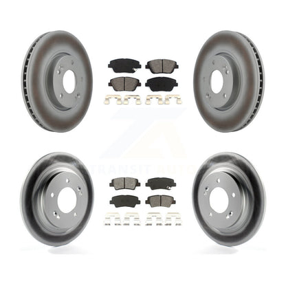 [Avant + Arrière] Kit de disque (revêtu) et plaquette (semi-métallique) de frein pour Kia Optima avec Electric Parking KGS-100933