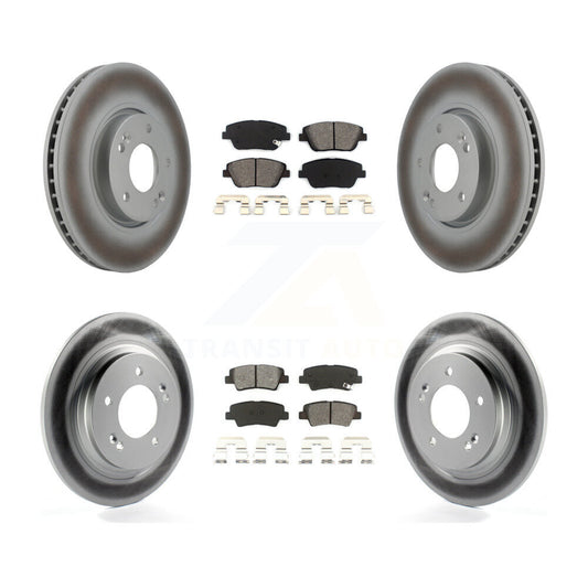 [Avant + Arrière] Kit de disque (revêtu) et plaquette (semi-métallique) de frein pour Kia Optima avec Electric Parking KGS-100933