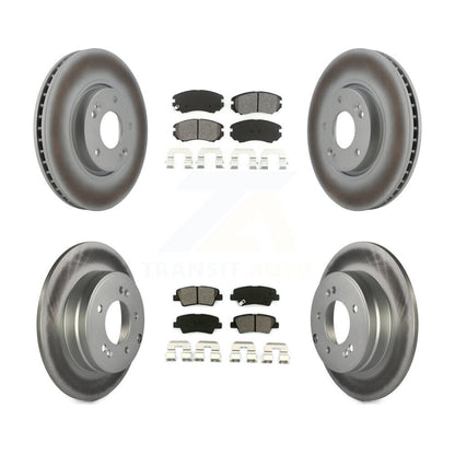 [Avant + Arrière] Kit de disque (revêtu) et plaquette (semi-métallique) de frein pour Hyundai Sonata 3.3L KGS-100936