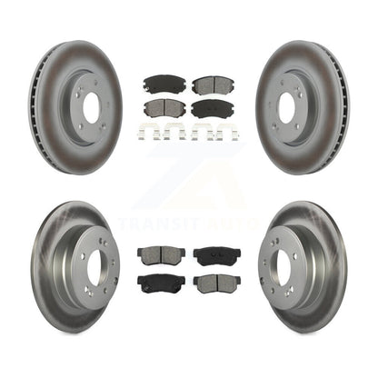 [Avant + Arrière] Kit de disque (revêtu) et plaquette (semi-métallique) de frein pour Hyundai Sonata 3.3L KGS-100937