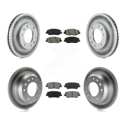 [Avant + Arrière] Kit de disque (revêtu) et plaquette (semi-métallique) de frein pour Kia Sedona Hyundai Entourage KGS-100938