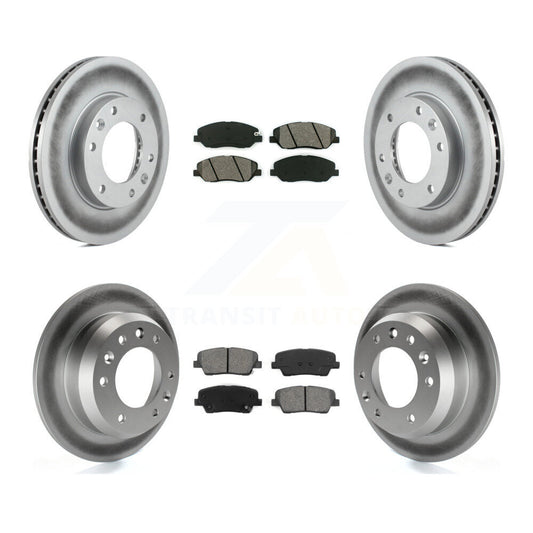 [Avant + Arrière] Kit de disque (revêtu) et plaquette (semi-métallique) de frein pour Kia Sedona Hyundai Entourage KGS-100938