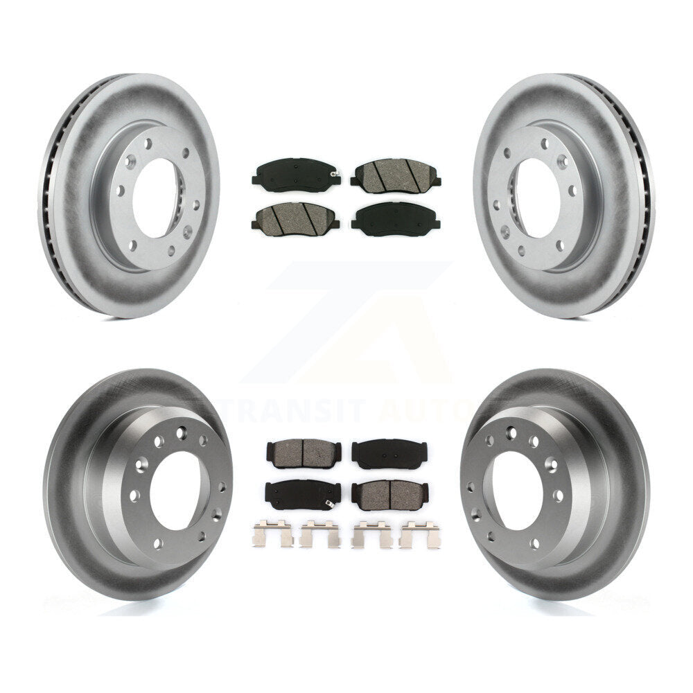 [Avant + Arrière] Kit de disque (revêtu) et plaquette (semi-métallique) de frein pour Kia Sedona Hyundai Entourage To 04/27/06 KGS-100939