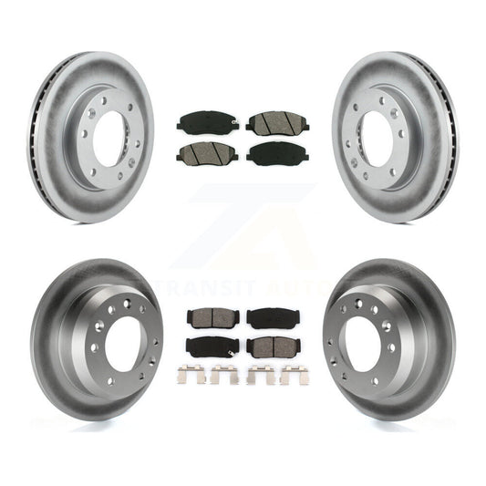 [Avant + Arrière] Kit de disque (revêtu) et plaquette (semi-métallique) de frein pour Kia Sedona Hyundai Entourage To 04/27/06 KGS-100939