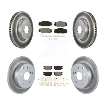 [Avant + Arrière] Kit de disque (revêtu) et plaquette (semi-métallique) de frein pour Toyota Matrix Pontiac Vibe KGS-100941