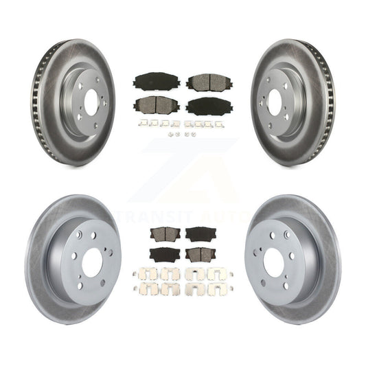 [Avant + Arrière] Kit de disque (revêtu) et plaquette (semi-métallique) de frein pour Toyota Matrix Pontiac Vibe KGS-100941