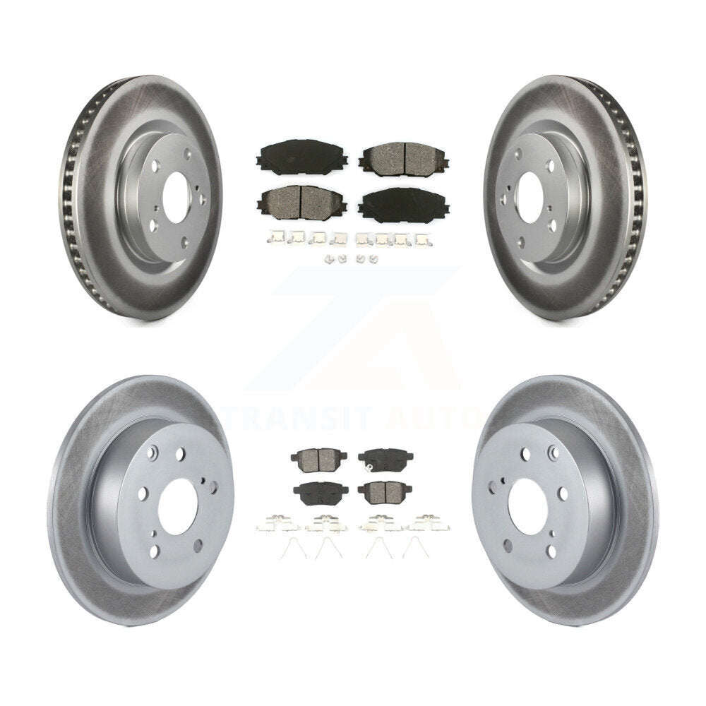 [Avant + Arrière] Kit de disque (revêtu) et plaquette (semi-métallique) de frein pour 2010 Toyota Matrix XRS KGS-100942