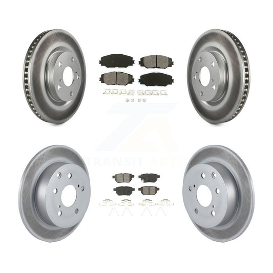 [Avant + Arrière] Kit de disque (revêtu) et plaquette (semi-métallique) de frein pour 2010 Toyota Matrix XRS KGS-100942