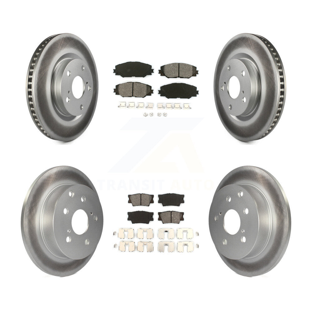 [Avant + Arrière] Kit de disque (revêtu) et plaquette (semi-métallique) de frein pour Toyota RAV4 KGS-100943