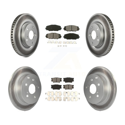 [Avant + Arrière] Kit de disque (revêtu) et plaquette (semi-métallique) de frein pour Toyota RAV4 KGS-100943