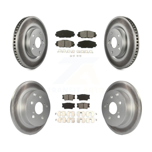[Avant + Arrière] Kit de disque (revêtu) et plaquette (semi-métallique) de frein pour Toyota RAV4 KGS-100943