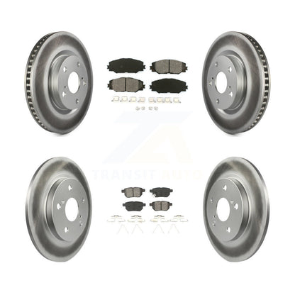 [Avant + Arrière] Kit de disque (revêtu) et plaquette (semi-métallique) de frein pour Toyota Matrix Pontiac Vibe Corolla iM Scion KGS-100945
