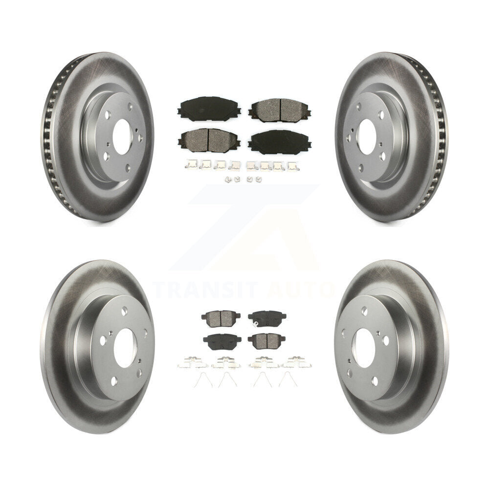 [Avant + Arrière] Kit de disque (revêtu) et plaquette (semi-métallique) de frein pour 2011-2016 Scion tC KGS-100946