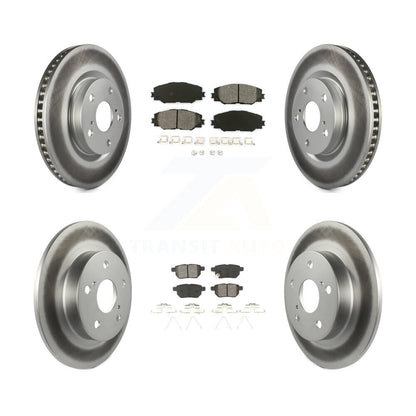 [Avant + Arrière] Kit de disque (revêtu) et plaquette (semi-métallique) de frein pour 2011-2016 Scion tC KGS-100946