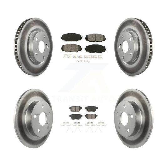 [Avant + Arrière] Kit de disque (revêtu) et plaquette (semi-métallique) de frein pour 2011-2016 Scion tC KGS-100946