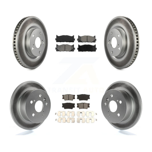 [Avant + Arrière] Kit de disque (revêtu) et plaquette (semi-métallique) de frein pour Toyota Camry Lexus ES350 Avalon KGS-100947