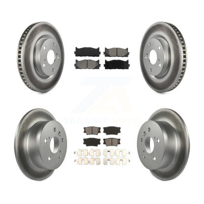 [Avant + Arrière] Kit de disque (revêtu) et plaquette (semi-métallique) de frein pour Toyota Camry Lexus ES350 Avalon ES300h KGS-100948