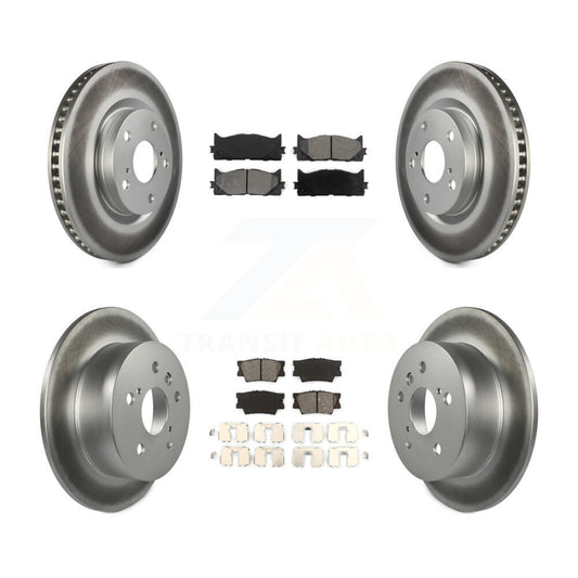 [Avant + Arrière] Kit de disque (revêtu) et plaquette (semi-métallique) de frein pour Toyota Camry Lexus ES350 Avalon ES300h KGS-100948