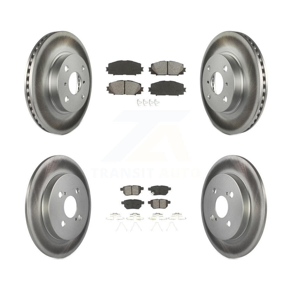 [Avant + Arrière] Kit de disque (revêtu) et plaquette (semi-métallique) de frein pour 2012-2013 Toyota Yaris L LE KGS-100949
