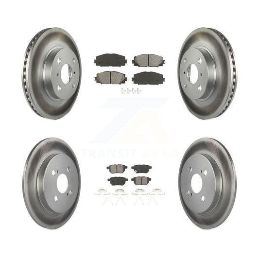 [Avant + Arrière] Kit de disque (revêtu) et plaquette (semi-métallique) de frein pour 2012-2013 Toyota Yaris L LE KGS-100949