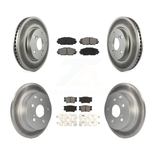 [Avant + Arrière] Kit de disque (revêtu) et plaquette (semi-métallique) de frein pour Toyota RAV4 Lexus HS250h KGS-100950
