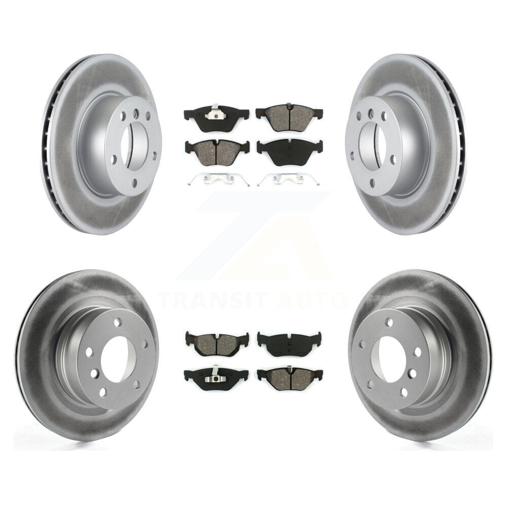[Avant + Arrière] Kit de disque (revêtu) et plaquette (semi-métallique) de frein pour 2008-2013 BMW 128i KGS-100954