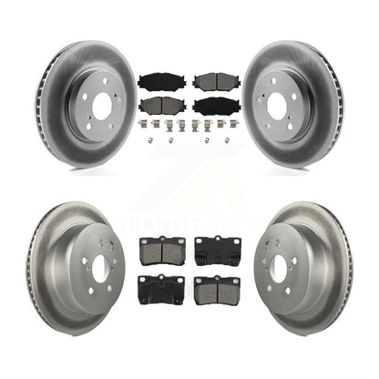 [Avant + Arrière] Kit de disque (revêtu) et plaquette (semi-métallique) de frein pour 2010-2013 Lexus IS250 C Vehicles Built Canadian Market KGS-100956