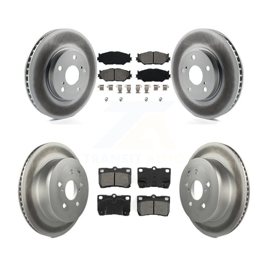 [Avant + Arrière] Kit de disque (revêtu) et plaquette (semi-métallique) de frein pour 2010-2013 Lexus IS250 C Vehicles Built Canadian Market KGS-100956