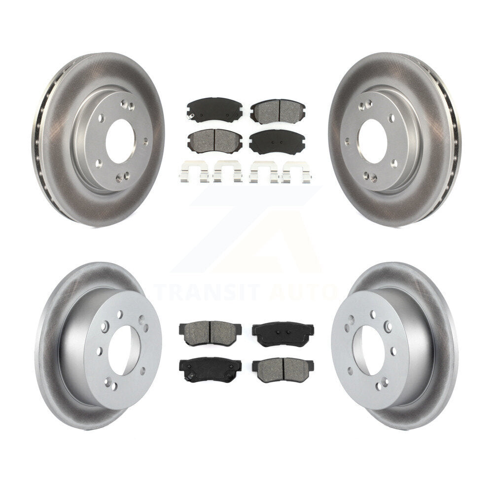[Avant + Arrière] Kit de disque (revêtu) et plaquette (semi-métallique) de frein pour Hyundai Elantra KGS-100960