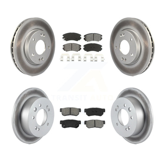 [Avant + Arrière] Kit de disque (revêtu) et plaquette (semi-métallique) de frein pour Hyundai Elantra KGS-100960