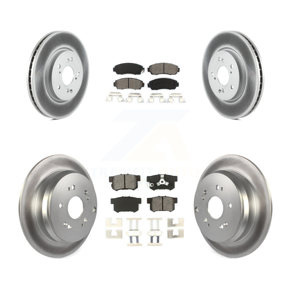 [Avant + Arrière] Kit de disque (revêtu) et plaquette (semi-métallique) de frein pour Honda CR-V Acura RDX KGS-100962
