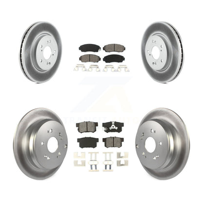 [Avant + Arrière] Kit de disque (revêtu) et plaquette (semi-métallique) de frein pour Honda CR-V Acura RDX KGS-100962