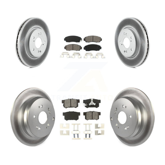 [Avant + Arrière] Kit de disque (revêtu) et plaquette (semi-métallique) de frein pour Honda CR-V Acura RDX KGS-100962