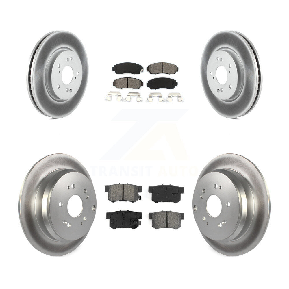 [Avant + Arrière] Kit de disque (revêtu) et plaquette (semi-métallique) de frein pour Acura RDX KGS-100963