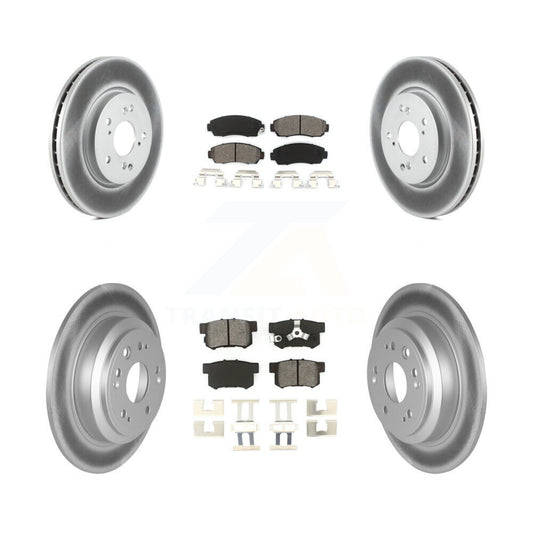 [Avant + Arrière] Kit de disque (revêtu) et plaquette (semi-métallique) de frein pour Honda Accord Crosstour KGS-100964