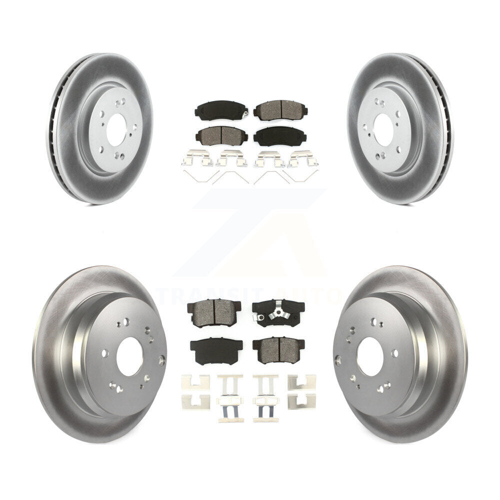 [Avant + Arrière] Kit de disque (revêtu) et plaquette (semi-métallique) de frein pour 2012-2016 Honda CR-V AWD KGS-100965