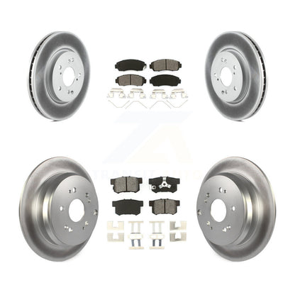 [Avant + Arrière] Kit de disque (revêtu) et plaquette (semi-métallique) de frein pour 2012-2016 Honda CR-V AWD KGS-100965