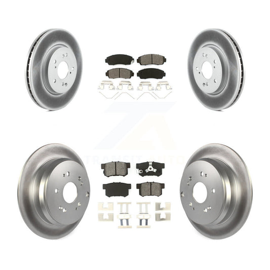 [Avant + Arrière] Kit de disque (revêtu) et plaquette (semi-métallique) de frein pour 2012-2016 Honda CR-V AWD KGS-100965