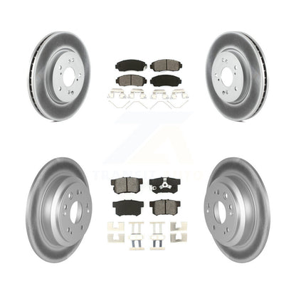 [Avant + Arrière] Kit de disque (revêtu) et plaquette (semi-métallique) de frein pour Honda Crosstour Accord KGS-100966