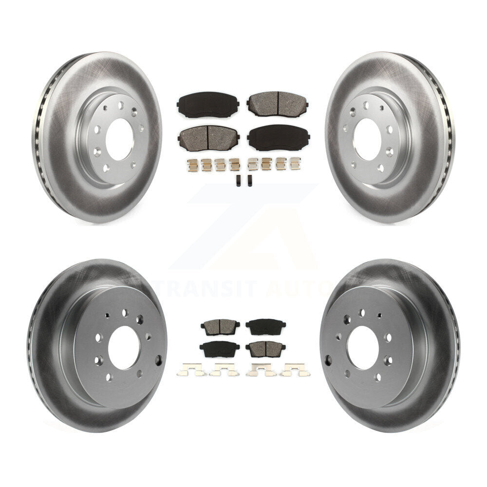 [Avant + Arrière] Kit de disque (revêtu) et plaquette (semi-métallique) de frein pour Ford Edge Mazda CX-7 Lincoln MKX KGS-100971